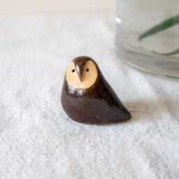 Handmade Ceramic Owl Figurine - thumbnail 3
