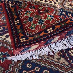 Hand Knotted Afghan Rug Turkmen Tribal Wool Rug - 6.8 X 5.0 Ft - thumbnail 4