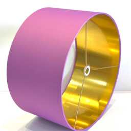 Handmade Satin Silk Lavender Purple Drum Lamp Shade - thumbnail 2