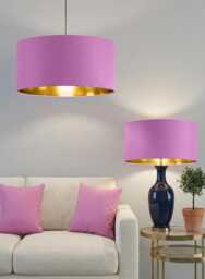 Handmade Satin Silk Lavender Purple Drum Lamp Shade - thumbnail 1