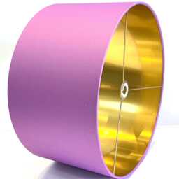 Handmade Satin Silk Lavender Purple Drum Lamp Shade - thumbnail 3