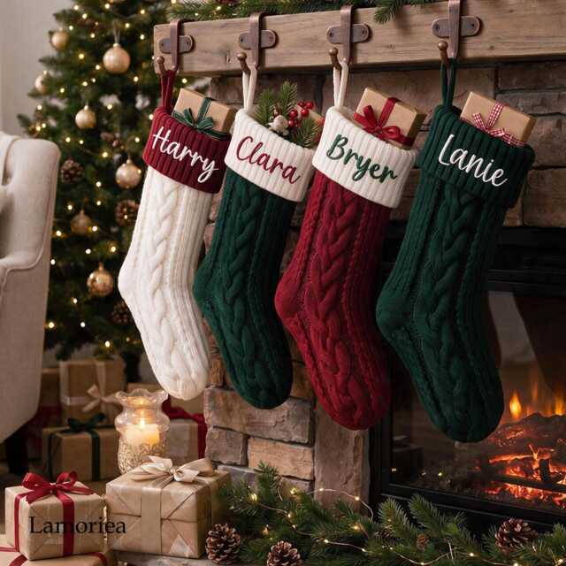 2026 Personalized Christmas Stockings, Embroidered Stocking With Name, Holiday Stocking, Family Gift, Mantel Decor - image 1