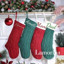 2026 Personalized Christmas Stockings, Embroidered Stocking With Name, Holiday Stocking, Family Gift, Mantel Decor - thumbnail 4