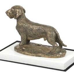 Dachshund, Dog On White Wooden Base Statue, Limited Edition, Artdog - thumbnail 2