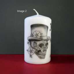 Personalised Gothic Wedding Candle, Gift For Bridesmaid Maid Of Honour - thumbnail 2