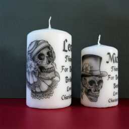 Personalised Gothic Wedding Candle, Gift For Bridesmaid Maid Of Honour - thumbnail 1