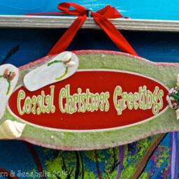 Seashell Coastal Christmas Greetings Hanging Greetings - thumbnail 2