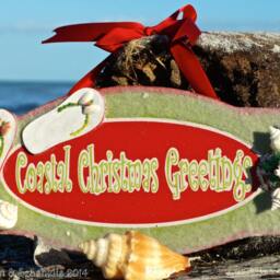 Seashell Coastal Christmas Greetings Hanging Greetings - thumbnail 3
