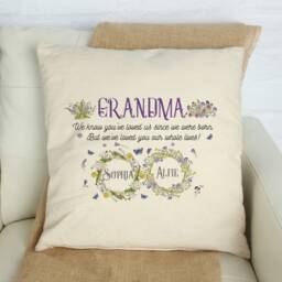 Personalised Grandma Cushion Cover With Grandchildren Names/Gift Mother's Day Gift For Granny, Nana, Mimmy Present - thumbnail 2