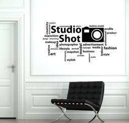 Photo Studio Vinyl Wall Decal Words Cloud Photographer Decor Stickers Mural - #2839Di - thumbnail 1