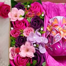 Carved Candles Gift Box Mother's Day Wedding Birthday Valentine's Bath Home Flower Bouquet Luxury Handmade Soap Roses For Her - thumbnail 2