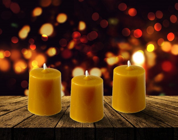 100% Beeswax Candle, Natural Candle, Pure Beewax Candles, Handmade Gift Candles, Votive Candles - image 1