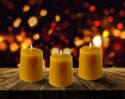 100% Beeswax Candle, Natural Candle, Pure Beewax Candles, Handmade Gift Candles, Votive Candles - thumbnail 1