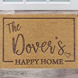Personalized Family Name Doormat - Custom Engraved Welcome Mat - thumbnail 3