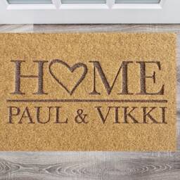 Personalized Family Name Doormat - Custom Engraved Welcome Mat - thumbnail 2