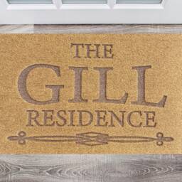 Personalized Family Name Doormat - Custom Engraved Welcome Mat - thumbnail 4