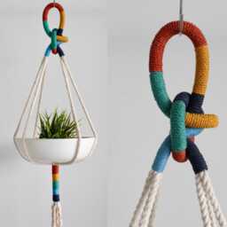 Macrame Plant Hanger Handmade Cotton Hanging Planterno Tariffs/Fees To Usa - thumbnail 2