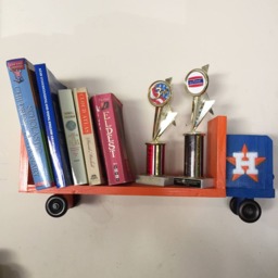 Houston Astros Inspired Wall Or Desk Bookcase Rack - thumbnail 2