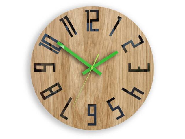 Large Wall Clock, Unique Wall Clock, Wood Unusual Modern Slim_Wood, 12.60 - image 1