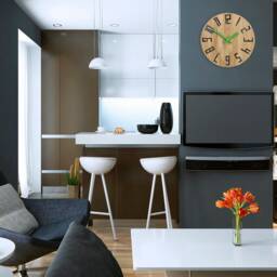 Large Wall Clock, Unique Wall Clock, Wood Unusual Modern Slim_Wood, 12.60 - thumbnail 3