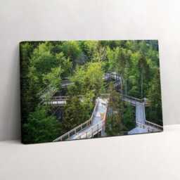 Path in Krynica Zdroj Canvas, Wall Art Picture, Green Decoration, Nature Canvas - thumbnail 2