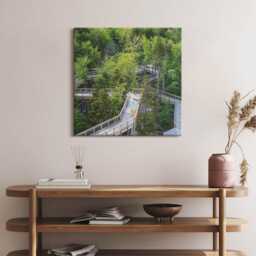 Path in Krynica Zdroj Canvas, Wall Art Picture, Green Decoration, Nature Canvas - thumbnail 3