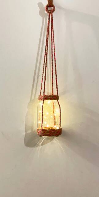 Hanging Jars With String Lights, Christmas Hangers, Outdoor Decorations, Rustic Decor, Glass - image 1