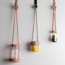 Hanging Jars With String Lights, Christmas Hangers, Outdoor Decorations, Rustic Decor, Glass - thumbnail 2
