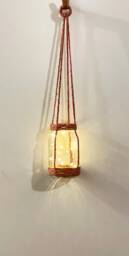 Hanging Jars With String Lights, Christmas Hangers, Outdoor Decorations, Rustic Decor, Glass - thumbnail 1
