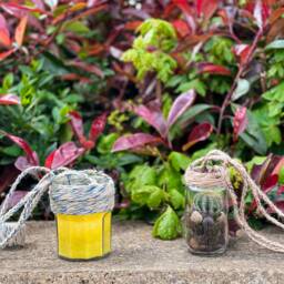 Hanging Jars With String Lights, Christmas Hangers, Outdoor Decorations, Rustic Decor, Glass - thumbnail 3