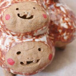 Handmade Ceramic Head Planter Multi Plant Pot, Studio Ghibli Decor, Made in Usa - thumbnail 3