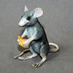 Bronze Mouse Mice Figurine Statue Sculpture Art Limited Edition Signed Numbered - thumbnail 4