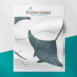 Manta Ray Roller Blind, Children's Made To Measure, Underwater Blackout Blind - thumbnail 2