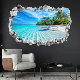 Tropical Beach Palm Trees Wall Decal Sticker Mural Poster Print Art Home Bedroom Office Decor Kr25 - thumbnail 2