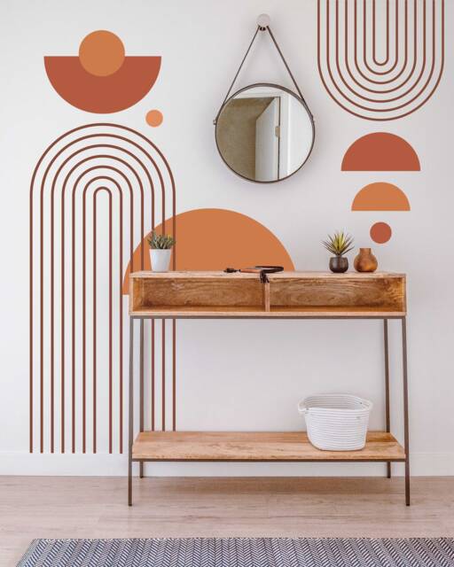 Arch Wall Decal - Abstract Shape & Line Art Sticker - image 1