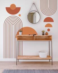 Arch Wall Decal - Abstract Shape & Line Art Sticker - thumbnail 1