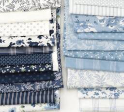Pinstripe Cotton Fitted Crib Sheet Blue Cream Farmhouse Bedding - thumbnail 3