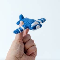 Plane - Crochet Cuddly Toy Amigurumi Child Plush Birth Gift - thumbnail 2