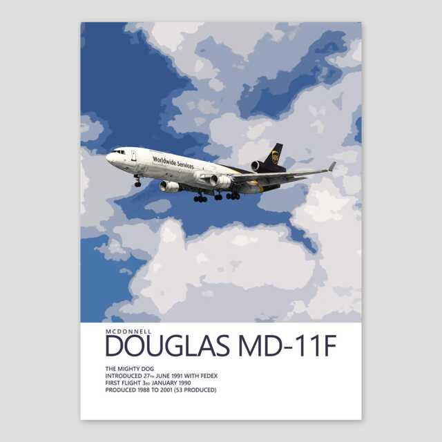 Ups Mcdonnell Douglas Md-11 Poster - Detailed Aviation Art Print Civil Airliner Wall Pilot Office Decor Enthusiast Gift - image 1