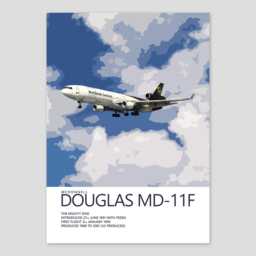 Ups Mcdonnell Douglas Md-11 Poster - Detailed Aviation Art Print Civil Airliner Wall Pilot Office Decor Enthusiast Gift - thumbnail 1