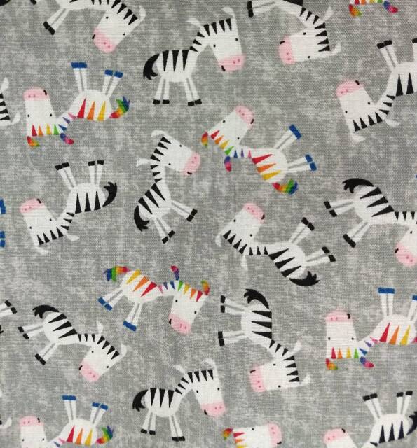 Zebra Fitted Crib Sheet Rainbow Zoo Animal Cotton Or Flannel - image 1