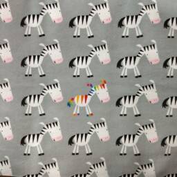 Zebra Fitted Crib Sheet Rainbow Zoo Animal Cotton Or Flannel - thumbnail 3