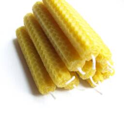 Beeswax Candles Set Of 3 Natural Yellow Bees Wax Candle, M Size Eco Friendly - thumbnail 2
