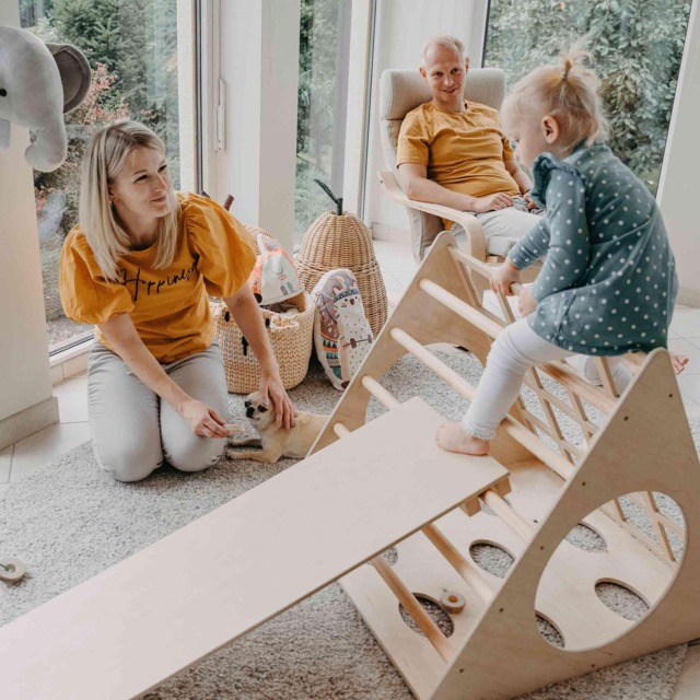 Climbing Triangle For Toddler Climbing With Ramp, Toddler Toy Kids, Montessori Indoor Toys Toddlers - image 1
