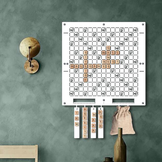 White Magnetic Word Game Board Modern Metal Wall Art - image 1
