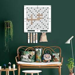 White Magnetic Word Game Board Modern Metal Wall Art - thumbnail 3