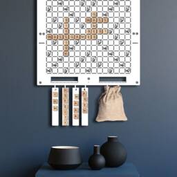 White Magnetic Word Game Board Modern Metal Wall Art - thumbnail 4