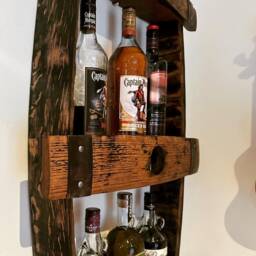 Whisky Barrel Stave Shelf Display Unit - thumbnail 3