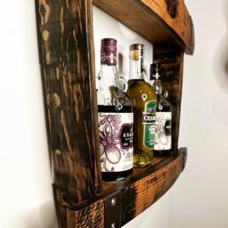 Whisky Barrel Stave Shelf Display Unit - thumbnail 2