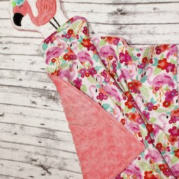 Flamingo Lovey, Baby Blanket, Lovey Personalized Security Cuddle Blanket - thumbnail 2
